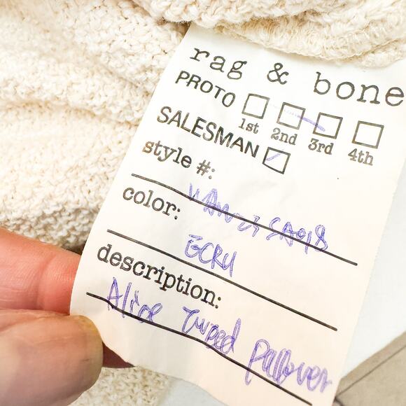 Rag & Bone Cream Ecru Pullover Hooded Sweater Alice Size Small - Picture 3 of 5